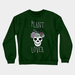 Pretty Aesthetic Skull Succulent Plant Lover Head Crewneck Sweatshirt